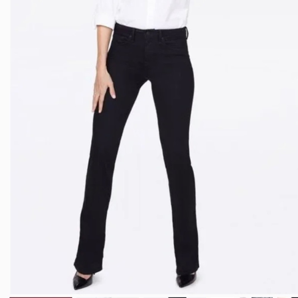NYDJ - Black Mid-rise Mini Bootcut Jean - Size 4